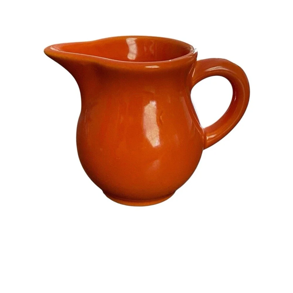 Vtg Homer Laughlin Harlequin Fiesta Individual Toy Creamer Red (Orange) HTF